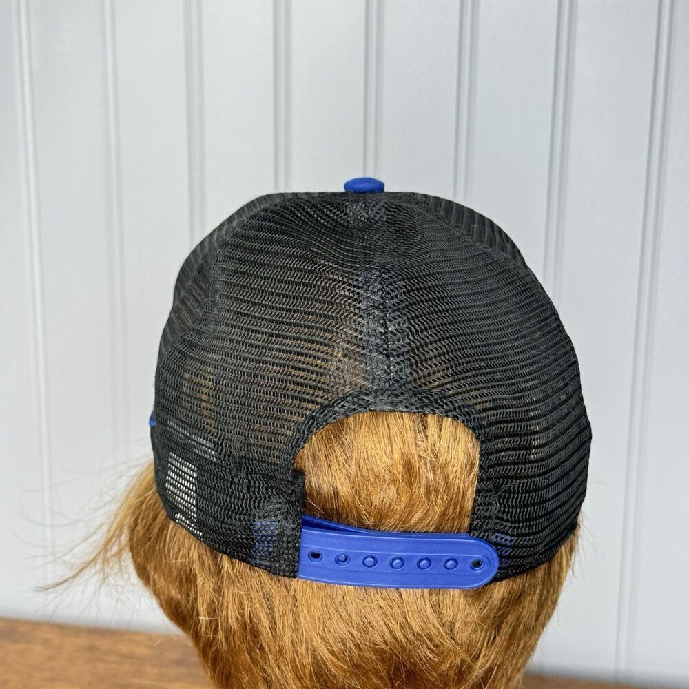 HTF ATLANTA BRAVES New Era Trucker SnapBack Rope Mesh RARE Color Royal Blue - Picture 4 of 9